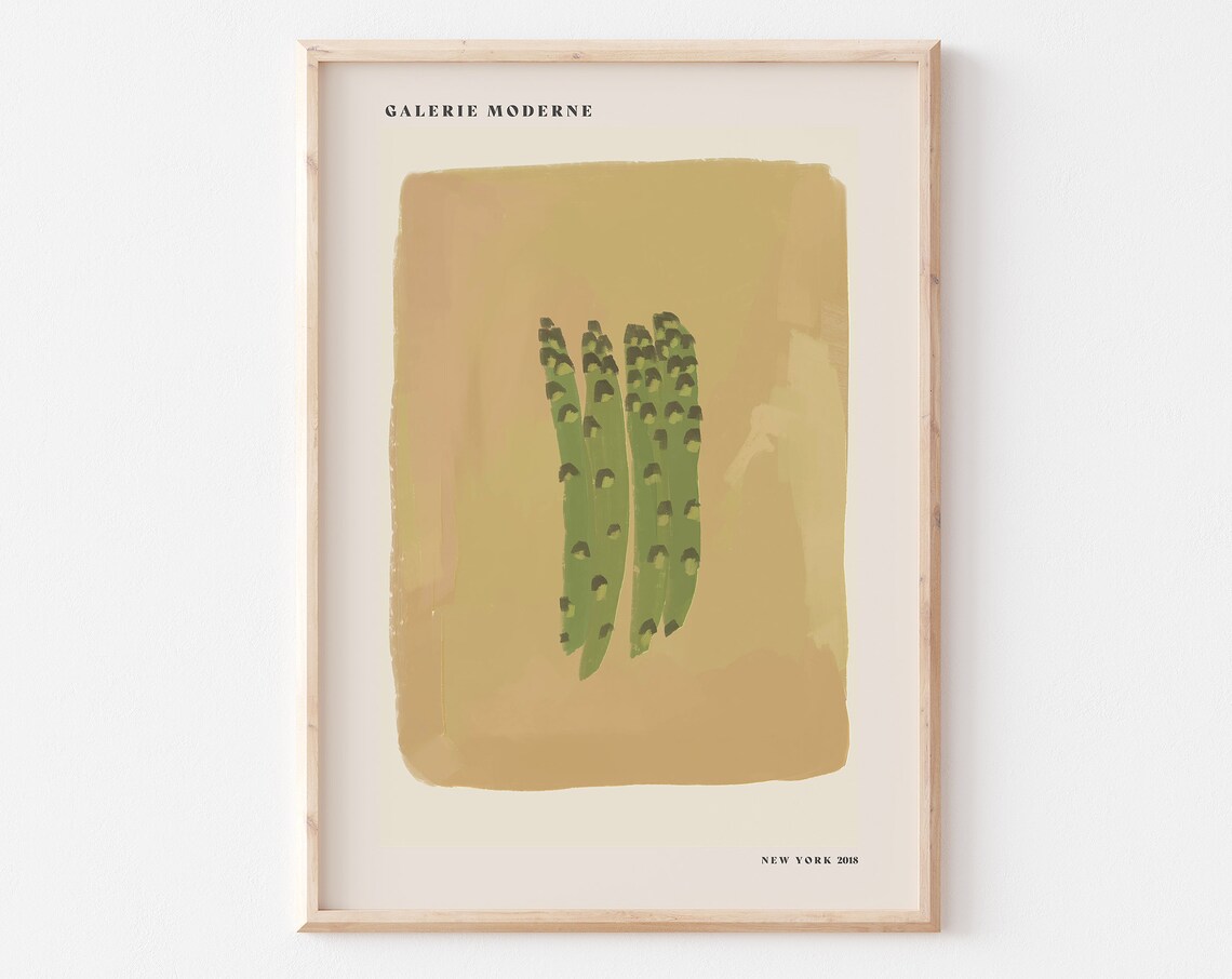 Green Asparagus Kitchen Still Life Galerie Moderne Art Poster