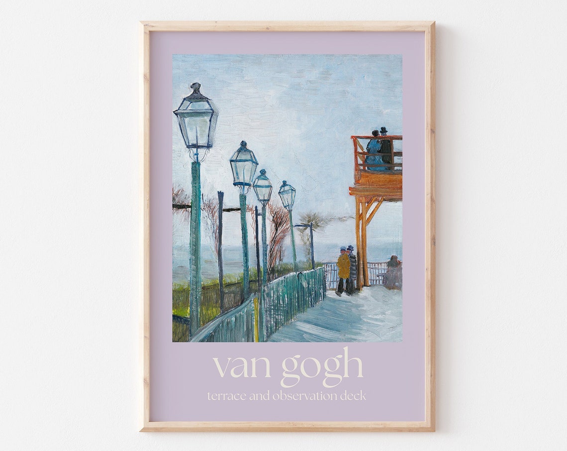 Van Gogh Terrace and Observation Deck Impressionist Art Poster