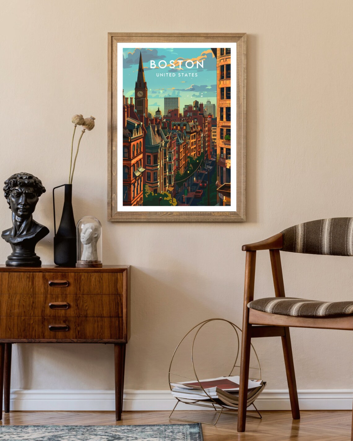 Boston Travel Poster, Massachusetts United States - Image 2