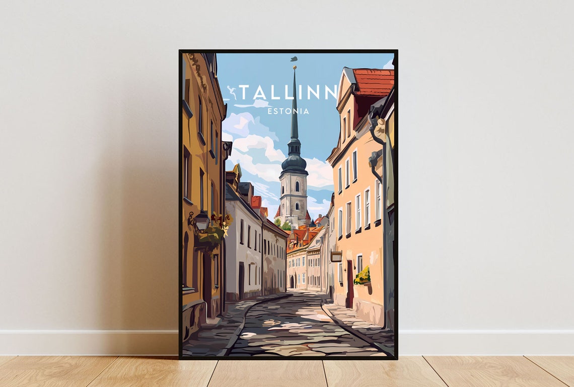 Tallinn Travel Print Estonia Tallinn Poster Estonia Poster Travel Wall Art Estonia Print Poster Estonia Europe Tallinn Wall Art