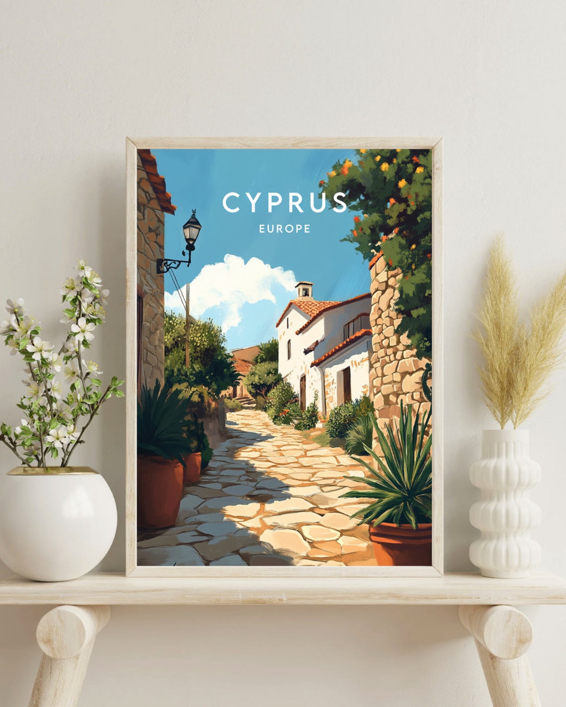 Cyprus Travel Print Europe Europe Poster Cyprus Poster Travel Wall Art Cyprus Print Cyprus Europe Paphos Cypriot Travel Poster - Image 4