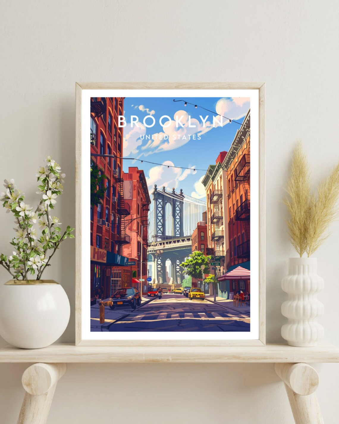 Brooklyn Travel Poster, New York City Wall Art - Image 4