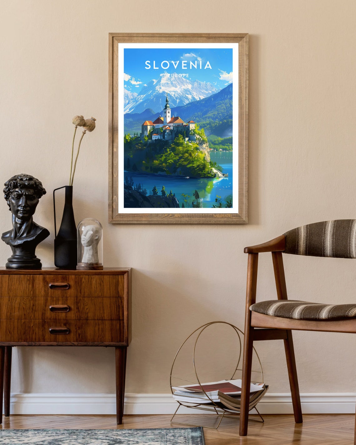 Slovenia Travel Print Europe Europe Poster Slovenia Poster Travel Wall Art Slovenia Print Slovenia Europe Lake Bled Poster - Image 2