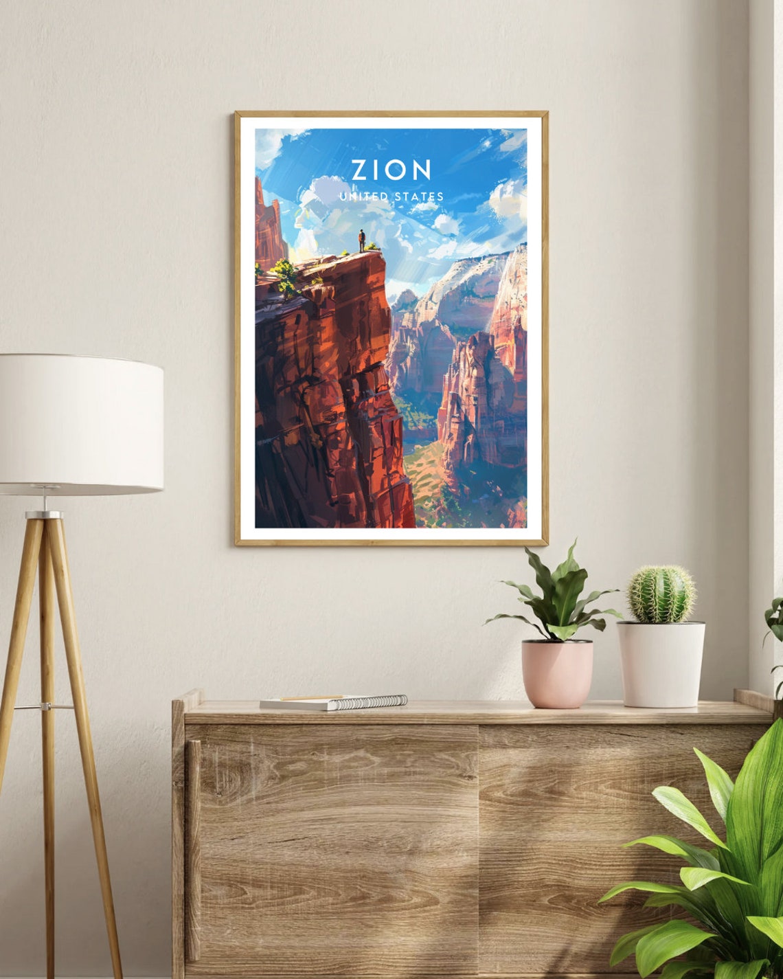Zion Travel Print United States Zion Poster America Poster Travel Wall Art America Print Zion Usa Utah Poster United States Print - Image 3