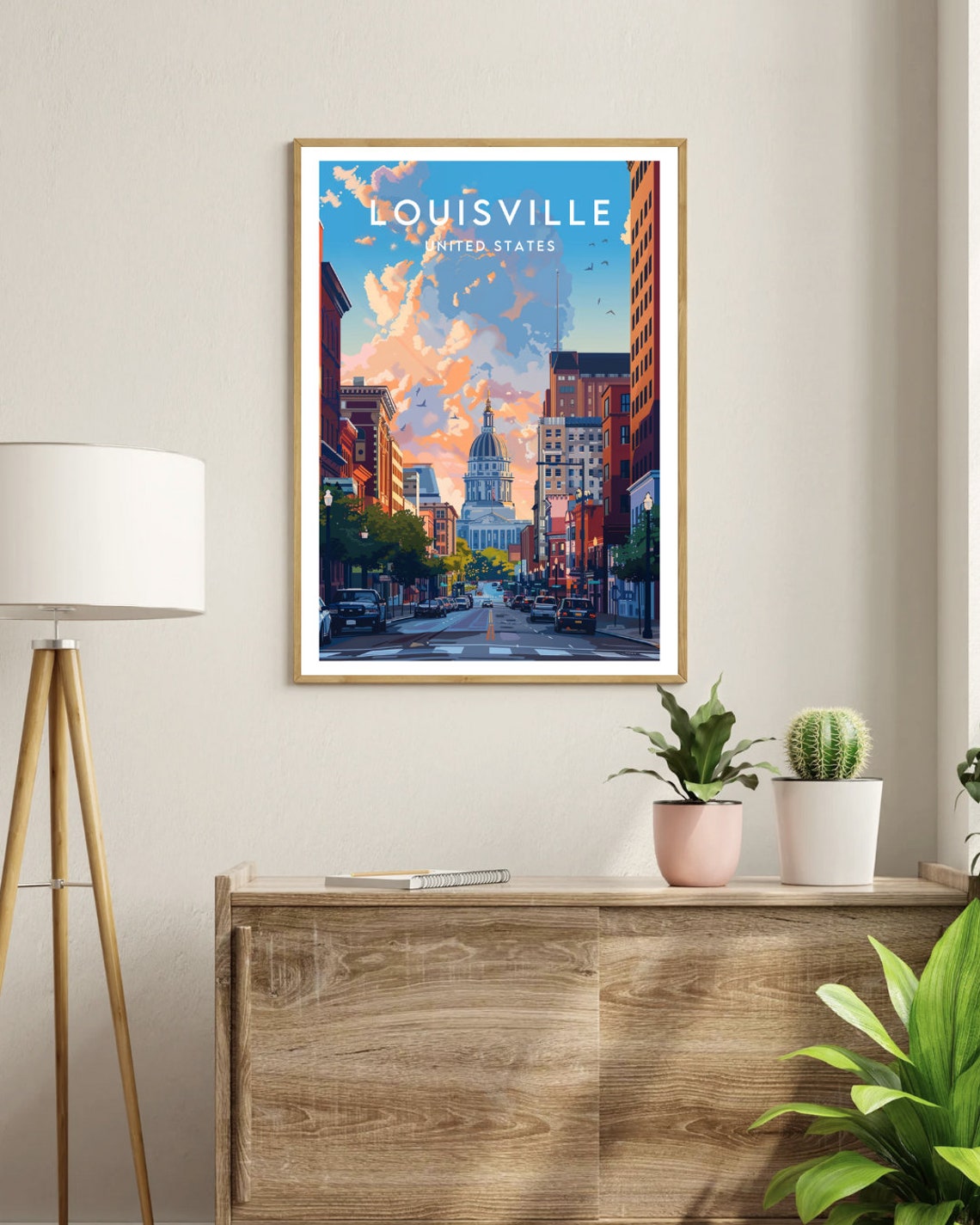Louisville Travel Print United States Louisville Poster America Poster Travel Wall Art America Print Louisville Usa Kentucky Poster - Image 3