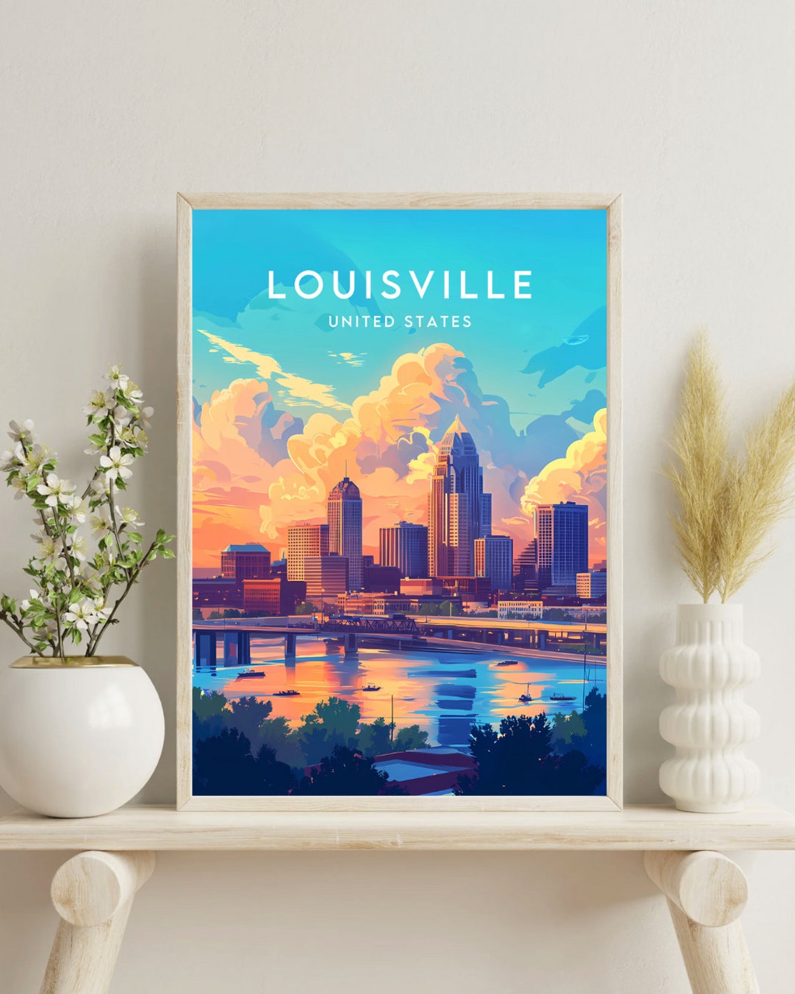 Louisville Travel Print United States Louisville Poster America Poster Travel Wall Art America Print Louisville Usa Kentucky Poster - Image 4