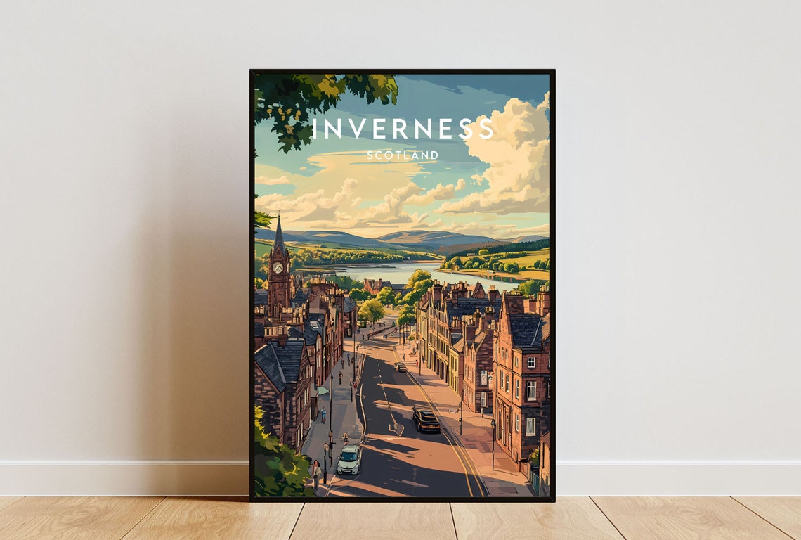 Inverness Travel Print Scotland Inverness Poster Scotland Poster Travel Wall Art Scotland Print Poster Scotland Art Inverness Print