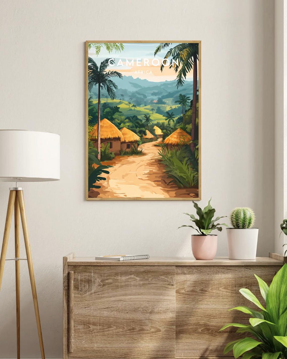 Cameroon Travel Print Africa Cameroon Poster Africa Poster Travel Wall Art Africa Print Cameroon Wall Art Cameroon Africa Wall Art - Image 3
