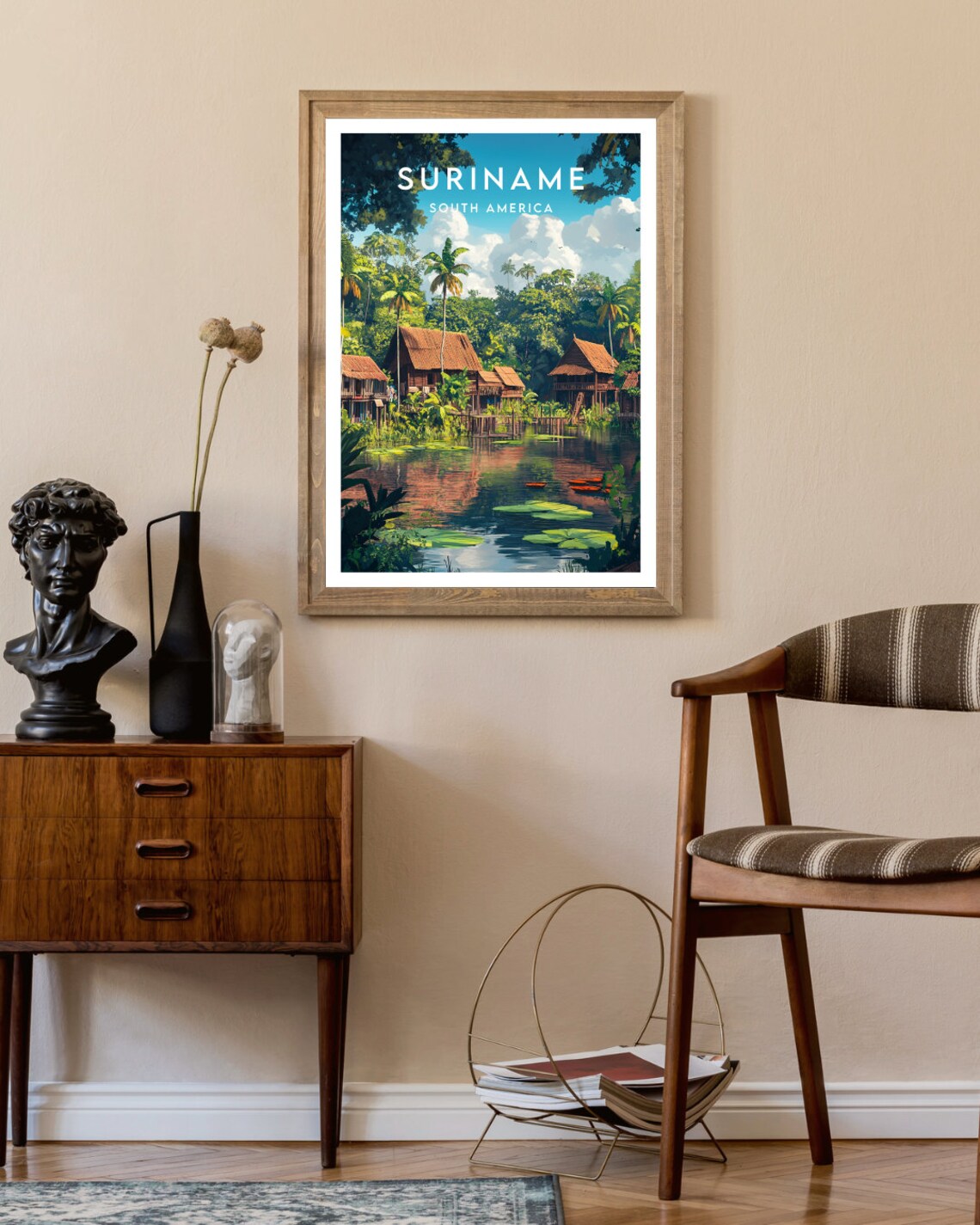 Suriname Travel Poster, Paramaribo South America - Image 2