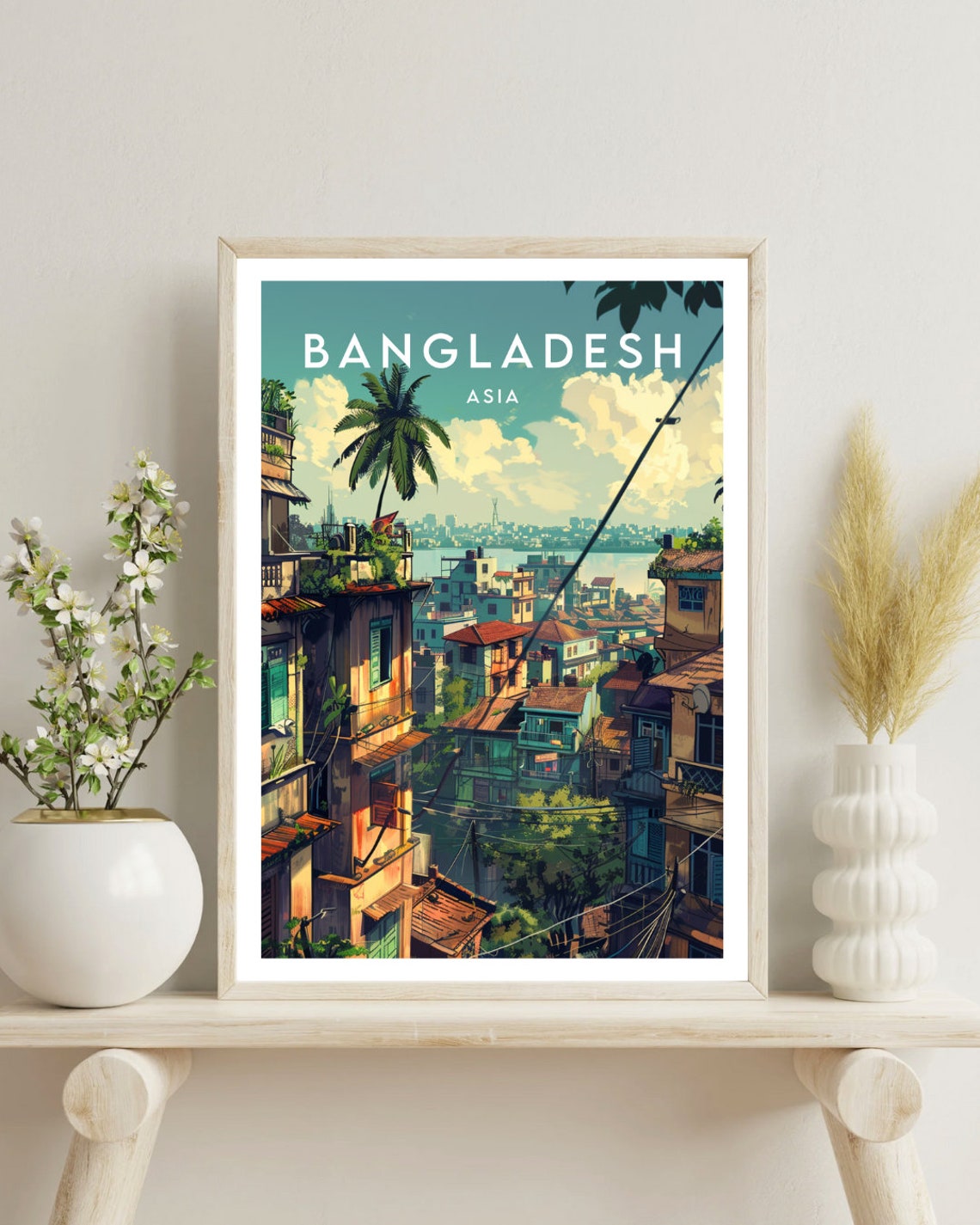 Bangladesh Travel Print Bangladesh Poster Travel Wall Art Bangladesh Print Travel Poster Backpacking Poster Wall Decor Bangladesh - Image 4
