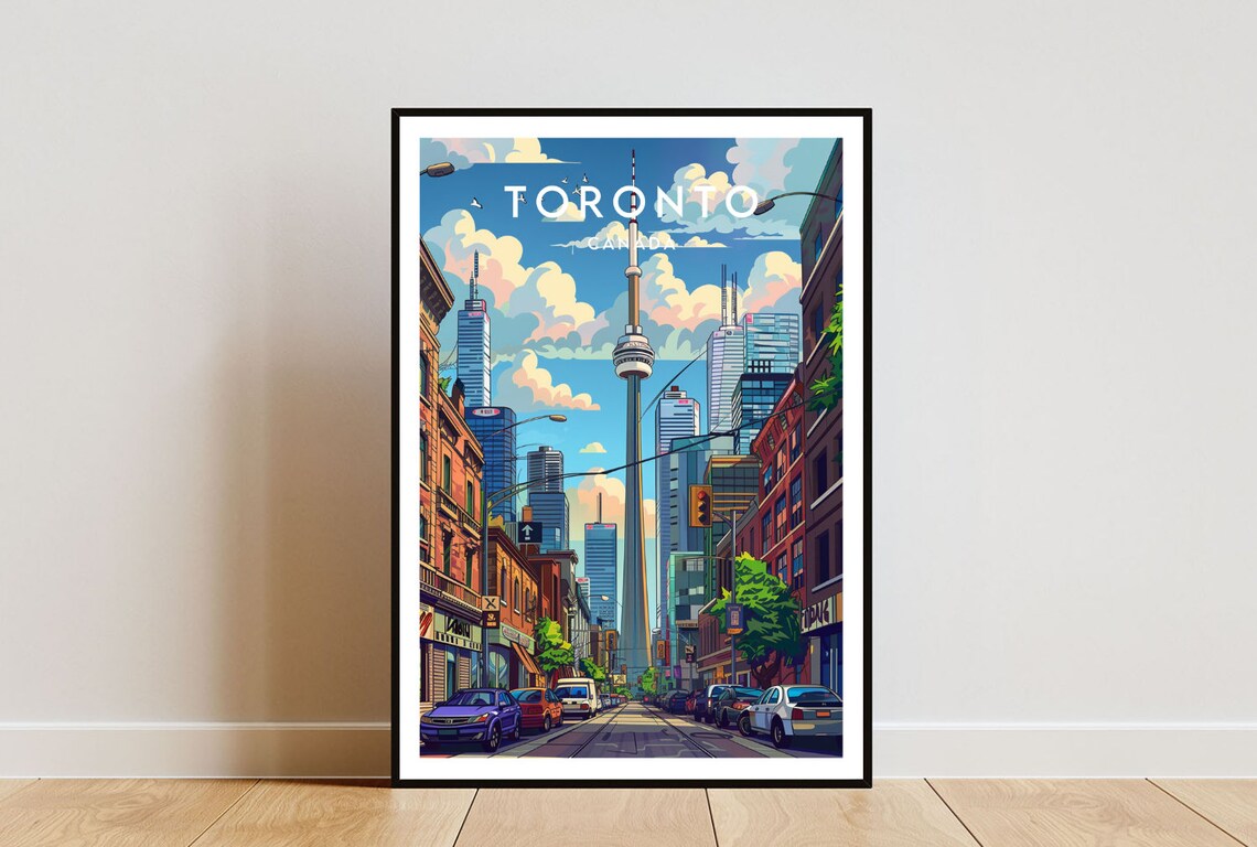 Toronto Travel Poster, Canada Place Wall Art Print