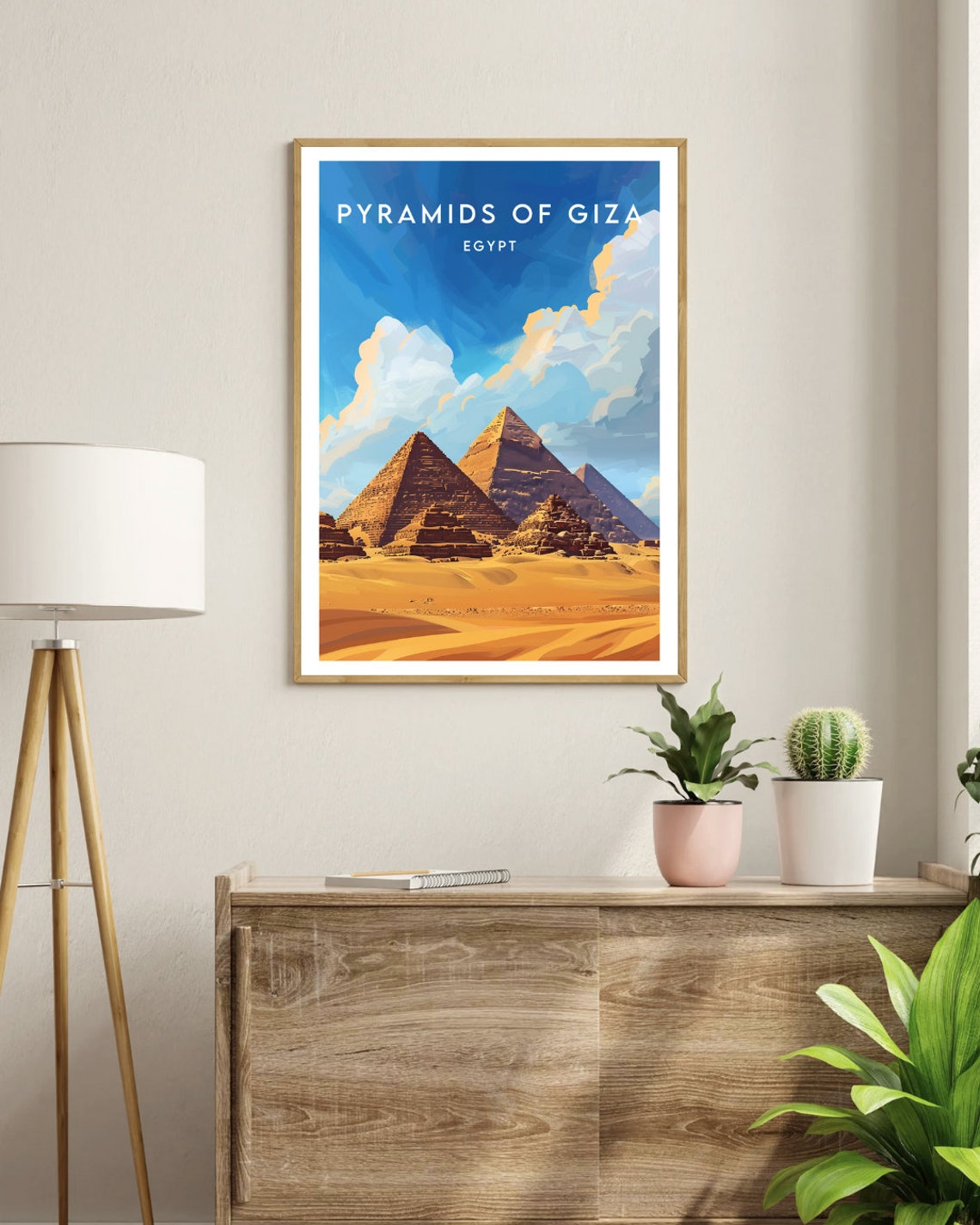 Pyramids Of Giza Travel Print Egypt Pyramids Of Giza Poster Egypt Poster Wall Art Egypt Print Pyramids Of Giza Wall Art Egypt Africa - Image 3
