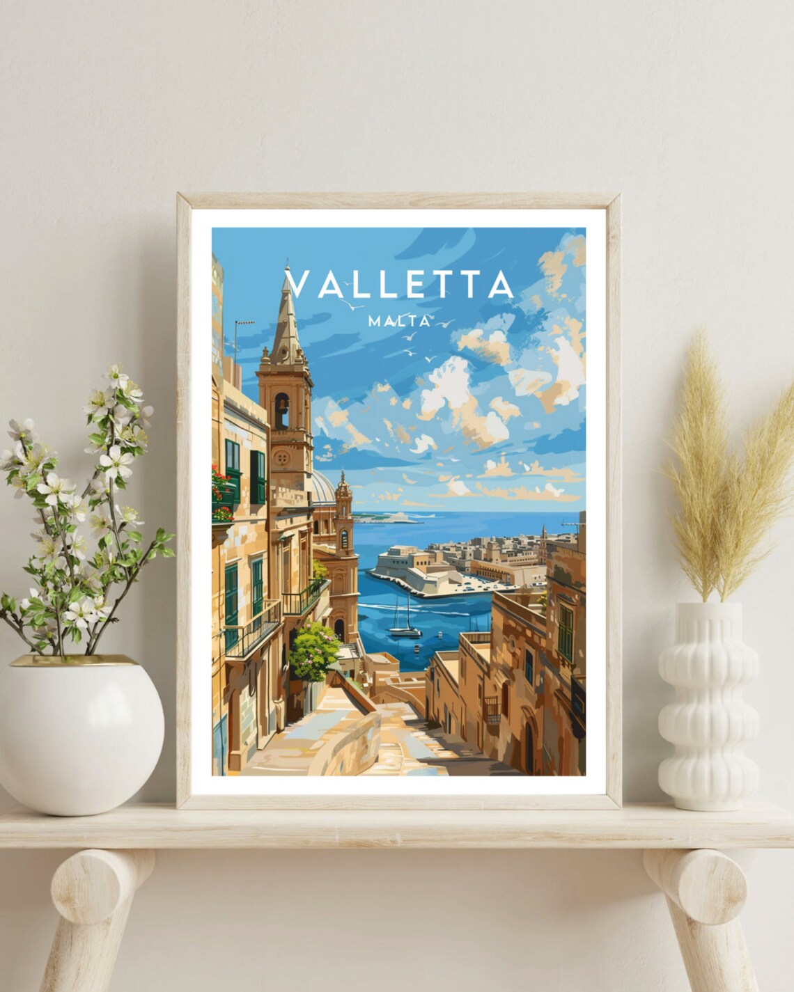 Valletta Travel Poster, Malta Europe Wall Art - Image 4