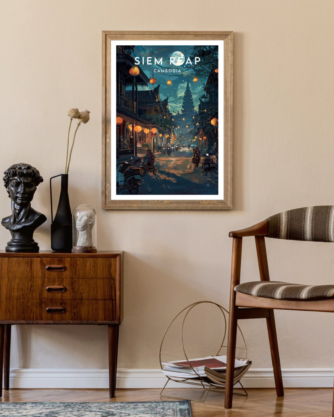 Siem Reap Travel Poster, Cambodia Southeast Asia - Image 2