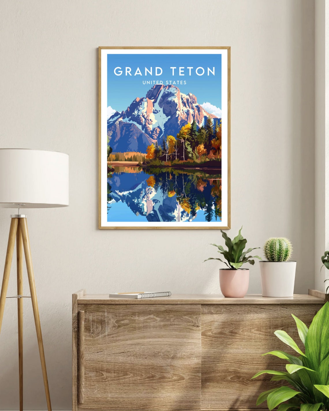 Grand Teton Travel Print United States Grand Teton Poster America Poster Travel Wall Art America Print Grand Teton Usa Wyoming - Image 3