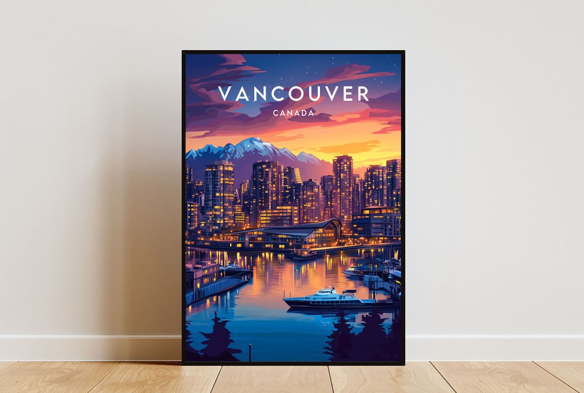 Vancouver Travel Poster, Canada North America