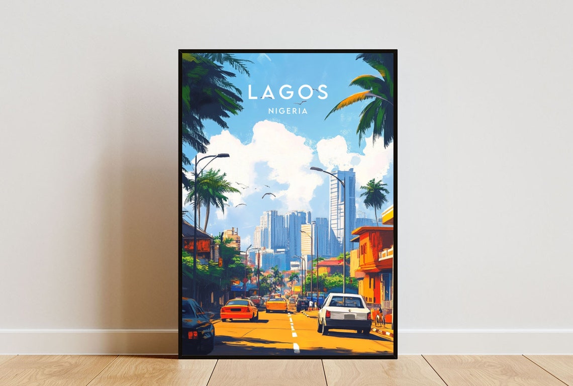 Lagos Travel Print Nigeria Lagos Poster Nigeria Poster Travel Wall Art Nigeria Print Lagos Wall Art Nigeria Africa Lagos Nigeria