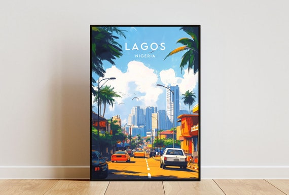 Lagos Travel Print Nigeria Lagos Poster Nigeria Poster Travel Wall Art Nigeria Print Lagos Wall Art Nigeria Africa Lagos Nigeria