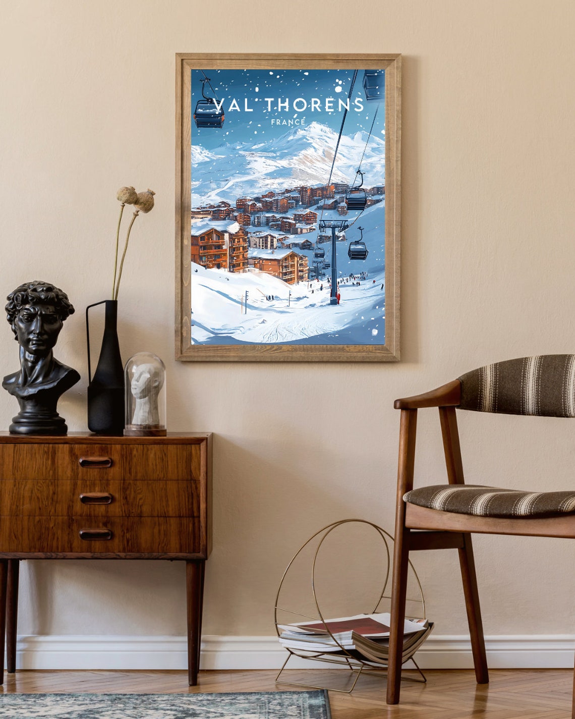 Val Thorens Travel Print France Val Thorens Poster France Poster Travel Wall Art France Print France Europe Val Thorens Wall Art - Image 2