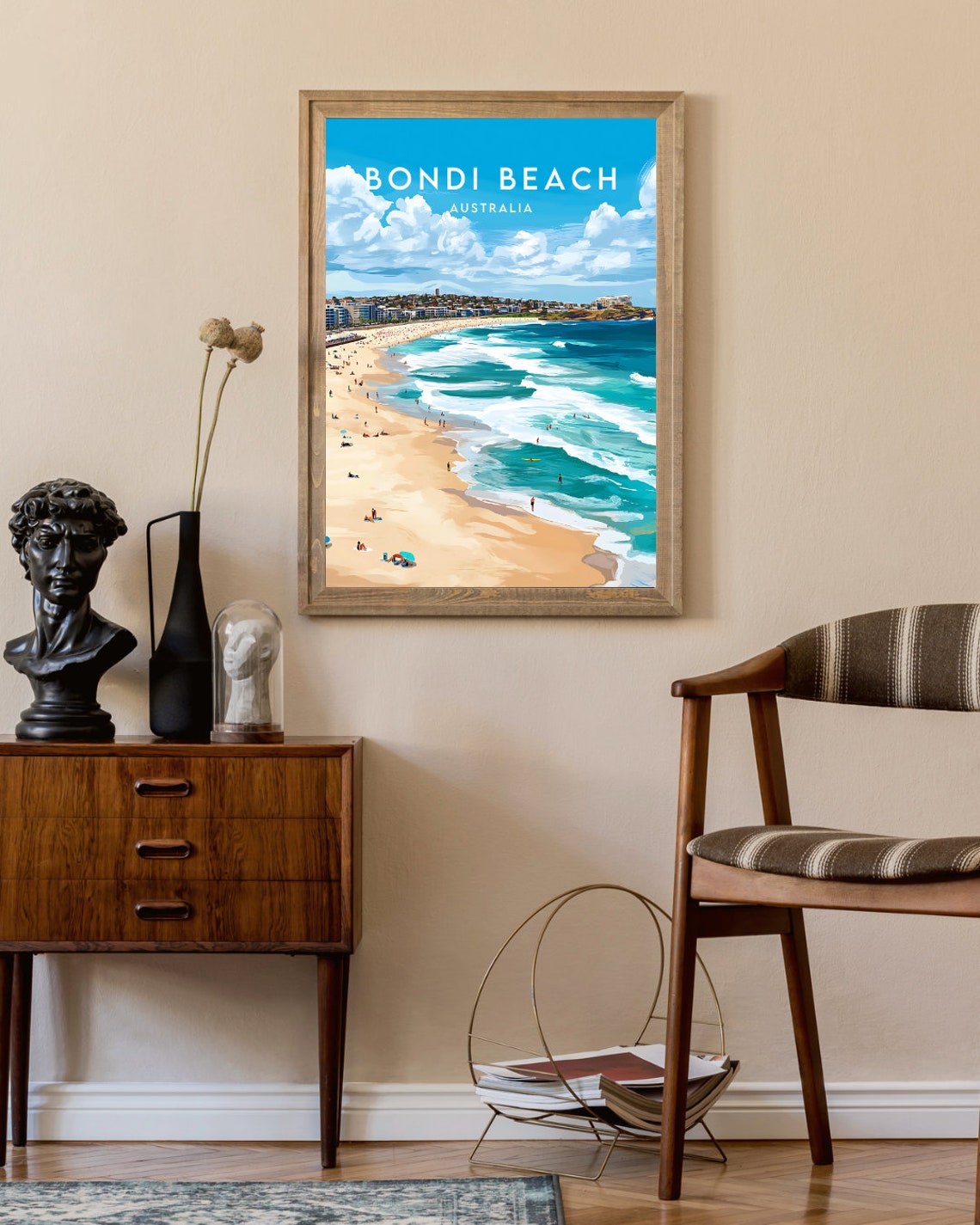 Bondi Beach Australia Sydney Surf Coast Vintage Travel Poster - Image 2