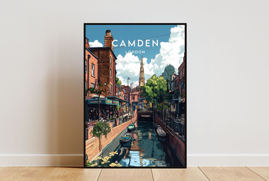 Camden Travel Print London Camden Poster London Poster Travel Wall Art London Print Poster England Europe London Camden Market