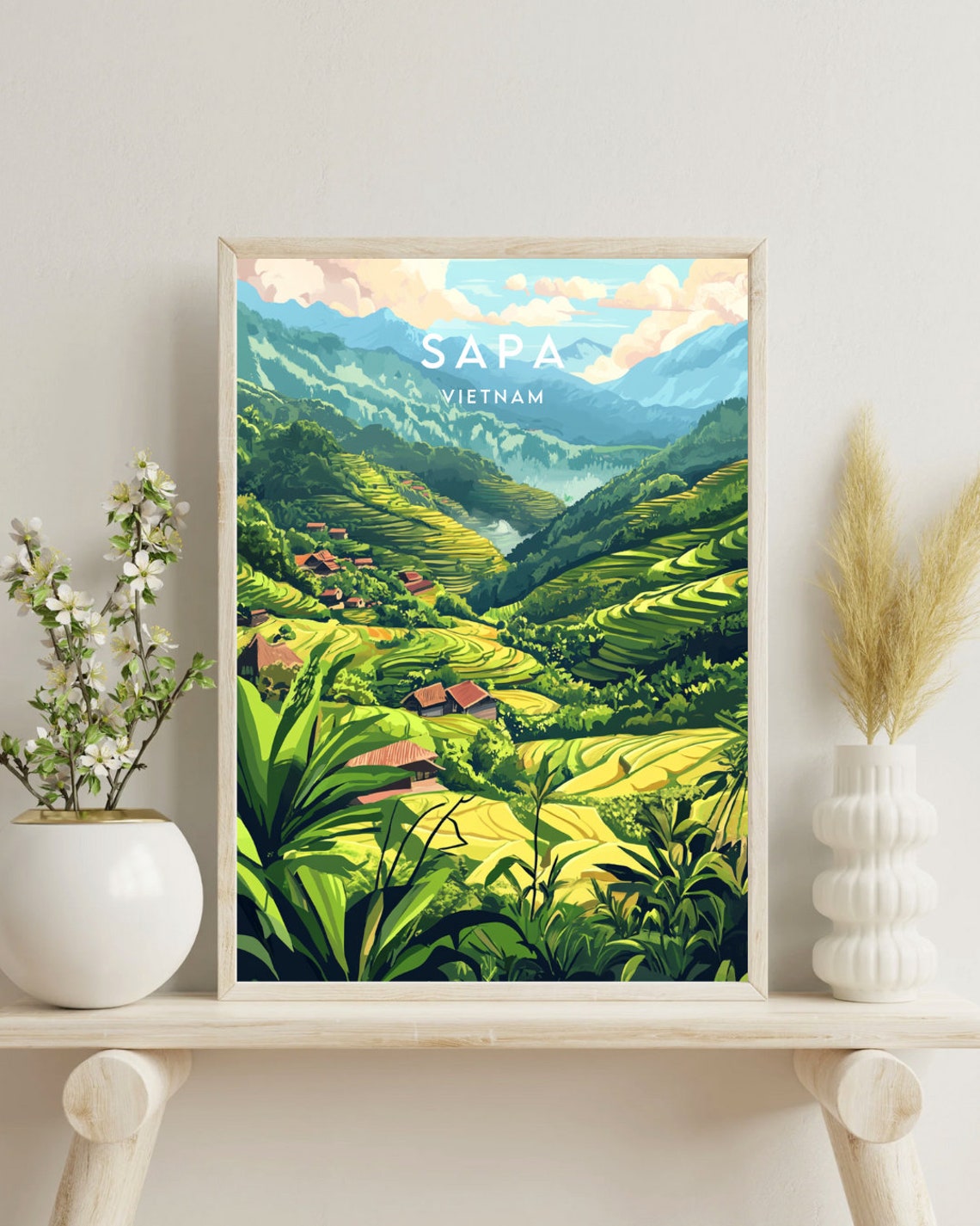 Sapa Travel Print Vietnam Sapa Poster Vietnam Poster Travel Wall Art Vietnam Print Sapa Wall Art Sapa Se Asia Sapa Print Asia - Image 4