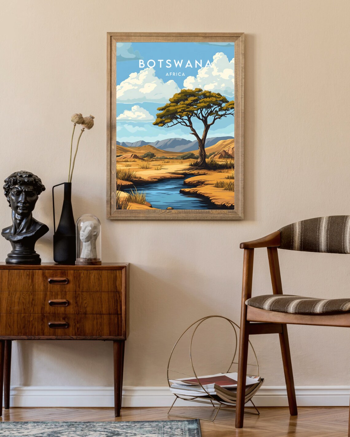 Botswana Travel Print Africa Botswana Poster Africa Poster Travel Wall Art Africa Print Botswana Wall Art Botswana Africa Wall Art - Image 2