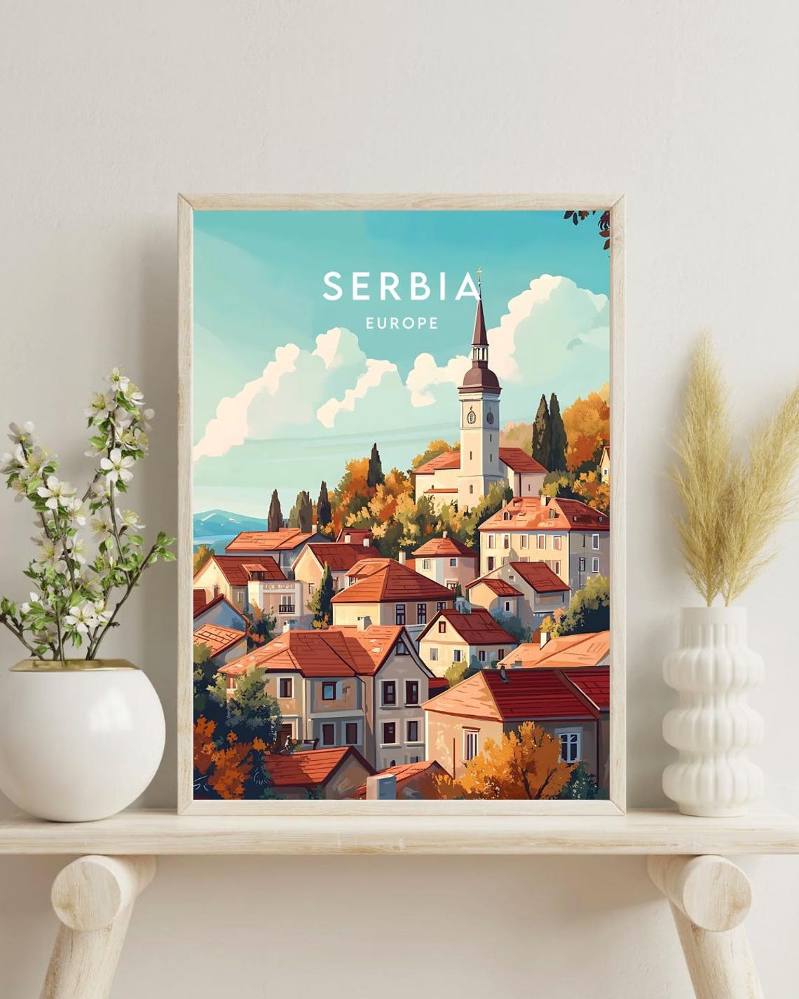 Serbia Travel Print Europe Europe Poster Serbia Poster Travel Wall Art Serbia Print Serbia Europe Belgrade Wall Art Belgrade Print - Image 4