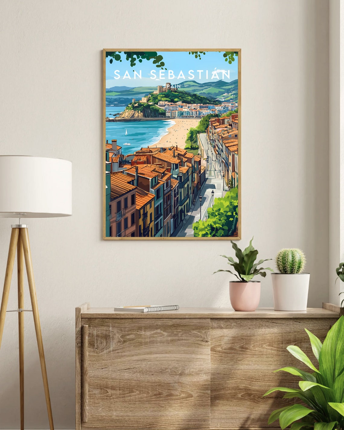 San Sebastian Travel Print Spain San Sebastian Poster Spain Poster Travel Wall Art Spain Print Spain Art Europe San Sebastian Print - Image 3