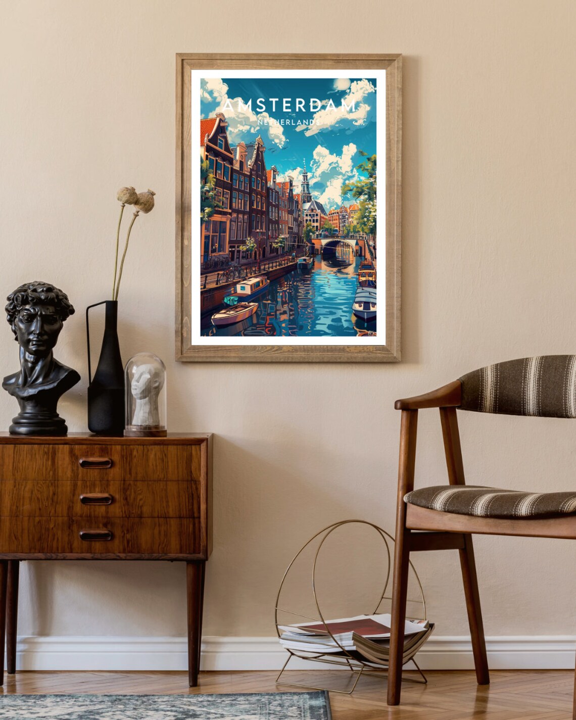 Amsterdam Travel Poster Netherlands Wall Art Print - Image 2