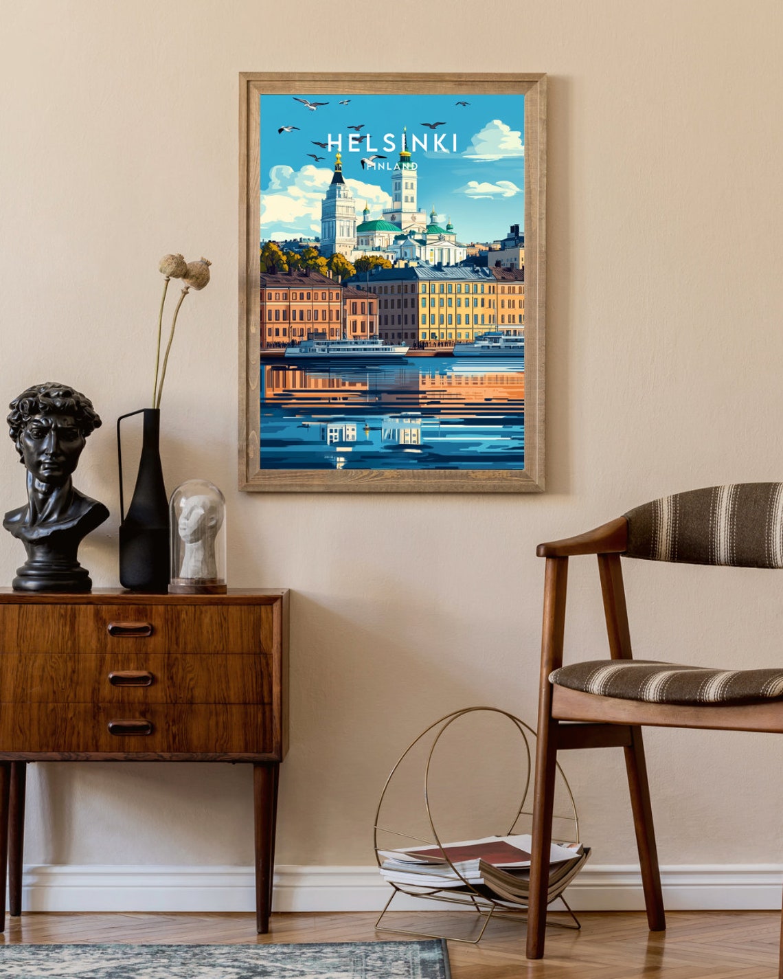 Helsinki Travel Print Finland Helsinki Poster Finland Poster Travel Wall Art Finland Print Finland Europe Helsinki Scandinavia - Image 2