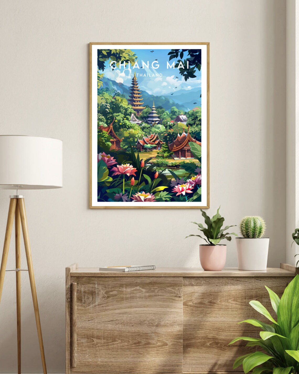 Chiang Mai Travel Poster, Thailand City Art Print - Image 3