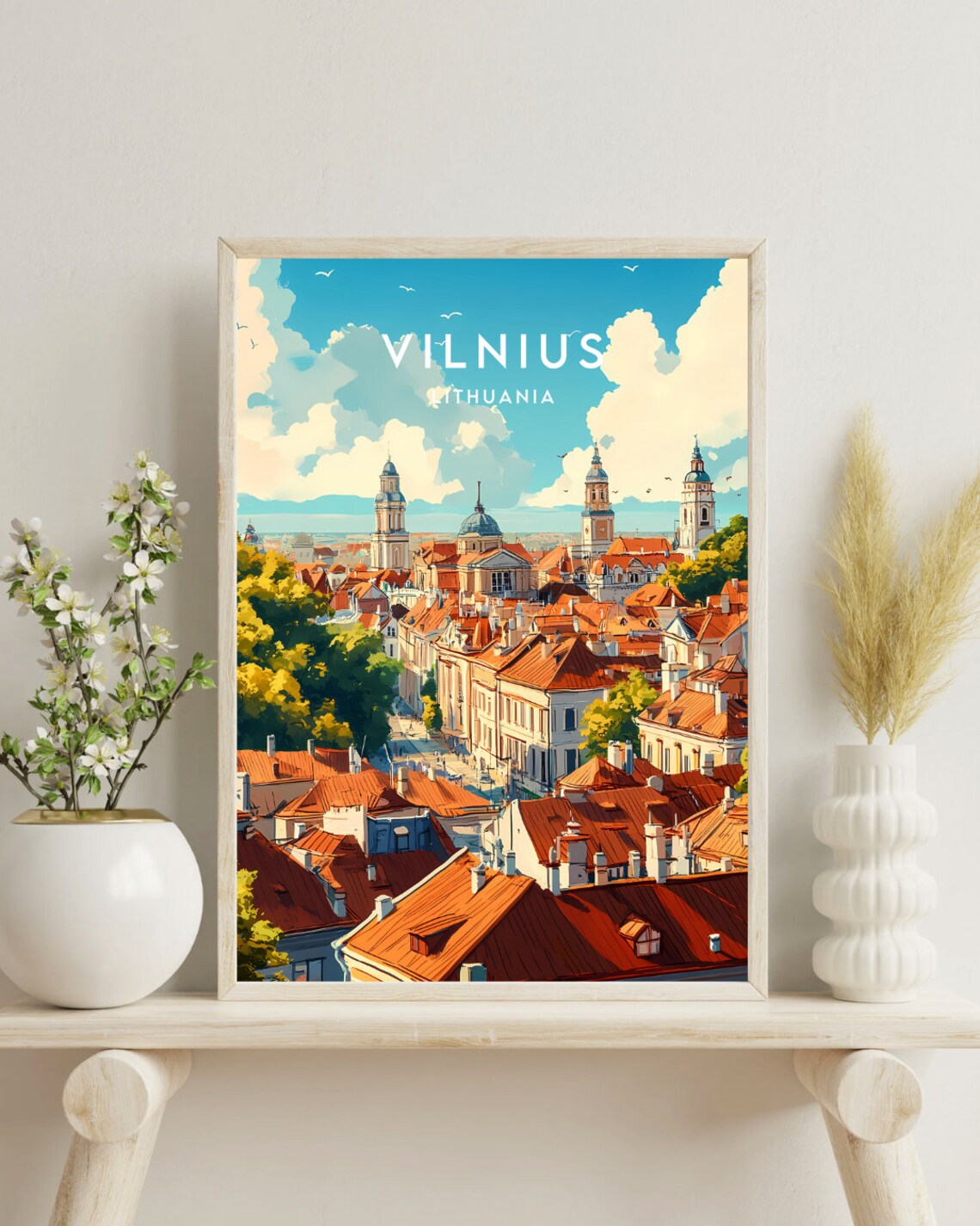 Vilnius Travel Poster, Lithuania Europe Wall Art - Image 4