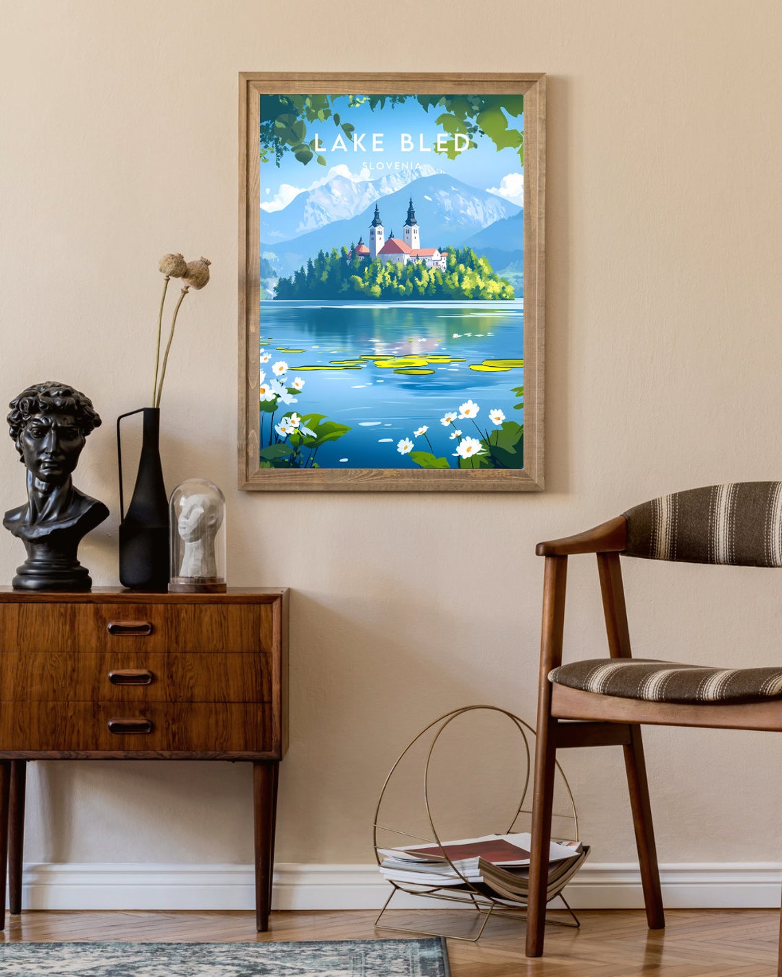 Lake Bled Travel Print Slovenia Lake Bled Poster Slovenia Poster Travel Wall Art Slovenia Print Poster Slovenia Europe Lake Bled - Image 2