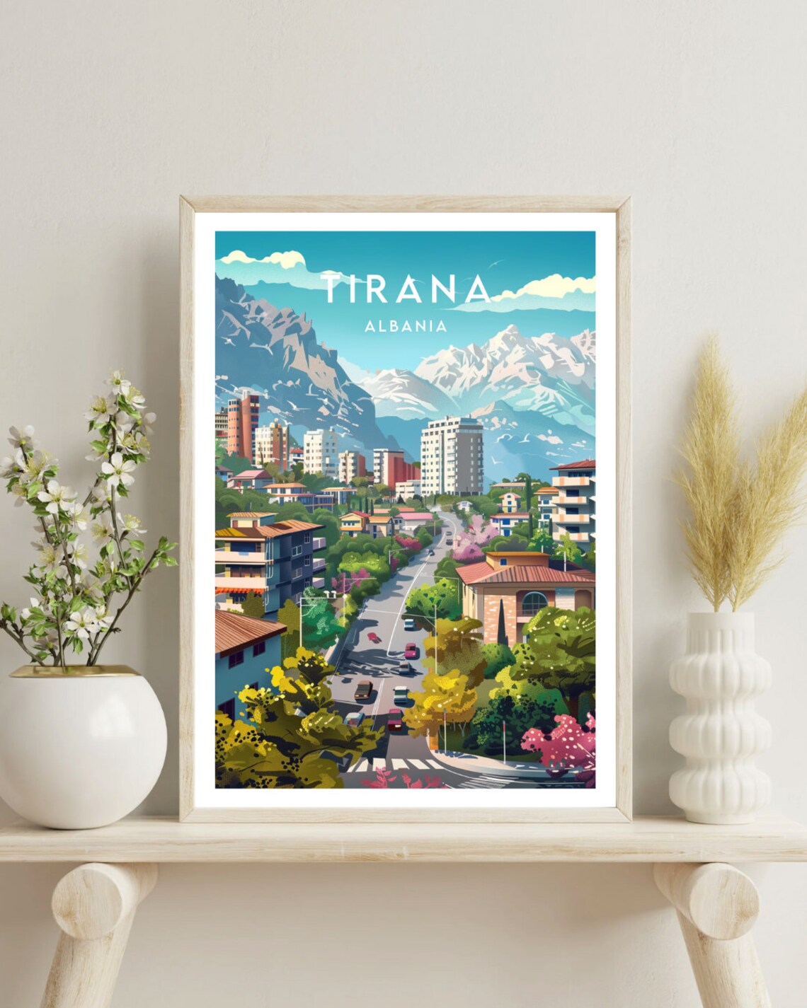 Tirana Travel Poster, Albania Europe Wall Art - Image 4
