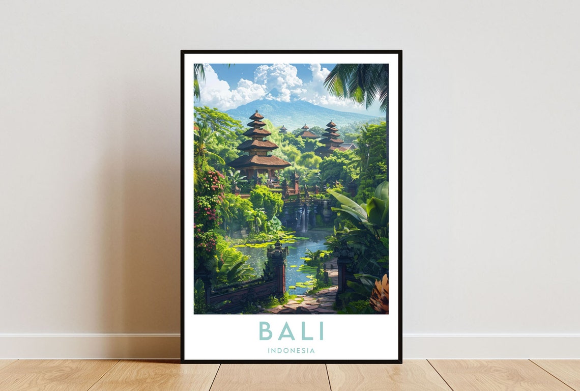 Bali Travel Print Indonesia Bali Poster Indonesia Poster Travel Wall Art Indonesia Print Island Poster Indonesia Asia Ubud