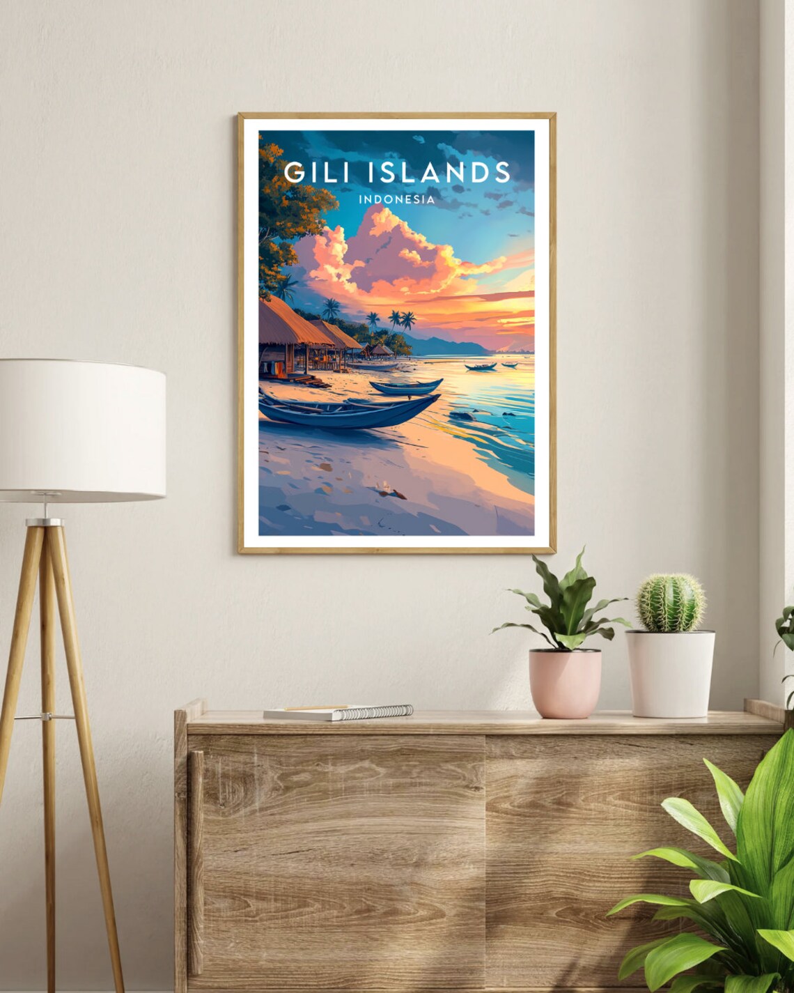 Gili Islands Travel Poster, Indonesia Place Print - Image 3