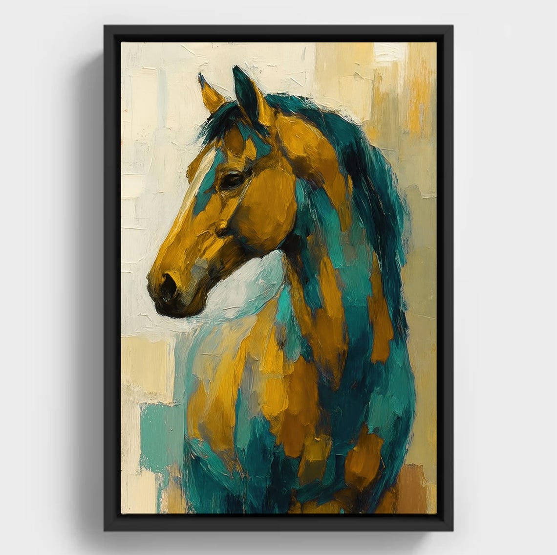 Expressionist Horse Portrait Abstract Equine Wall Art