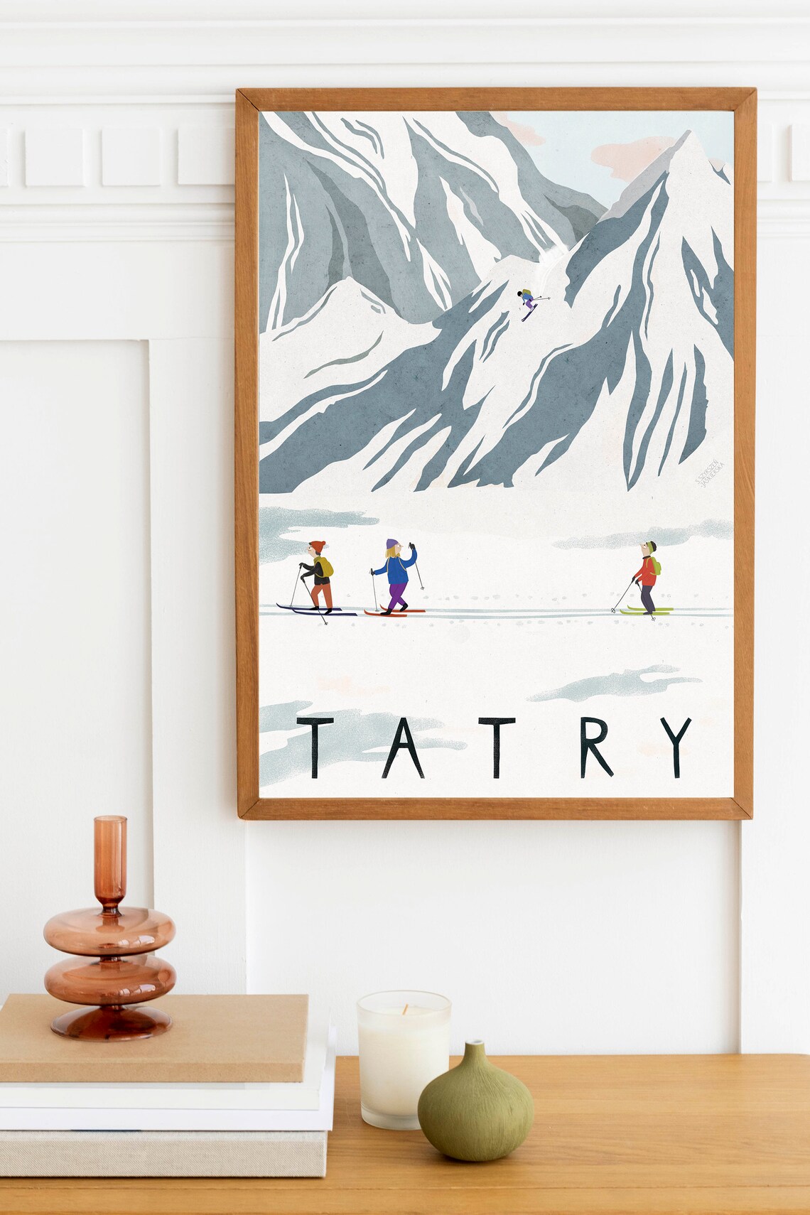 Tatry Winter Ski Touring Snowy Peaks Nordic Adventure Travel Poster - Image 2