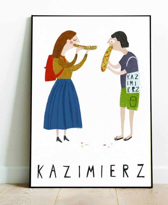 Krakow Cracow Poland Travel Poster, Boho Decor