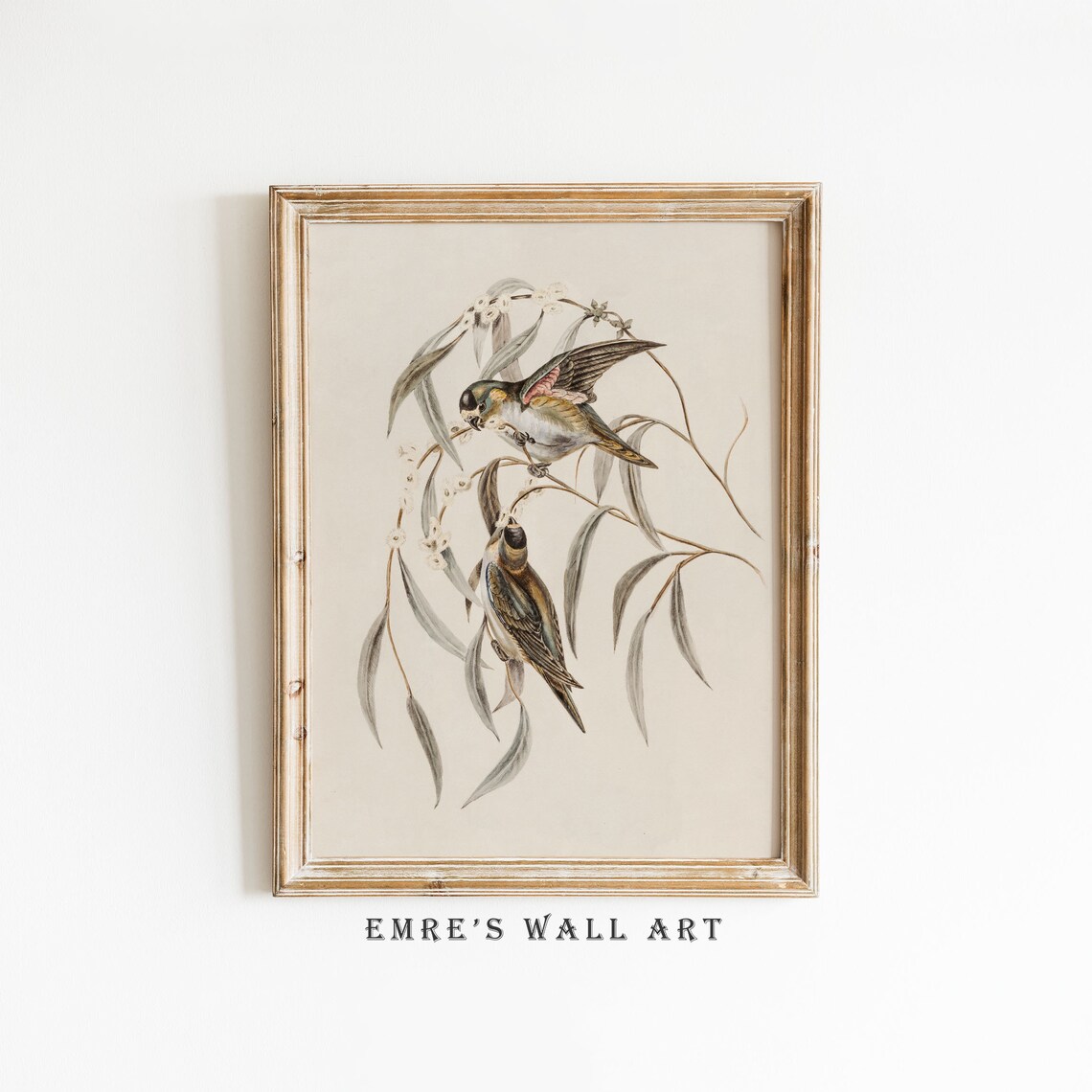 Vintage Bird Art, Rustic Country Wall Art Print