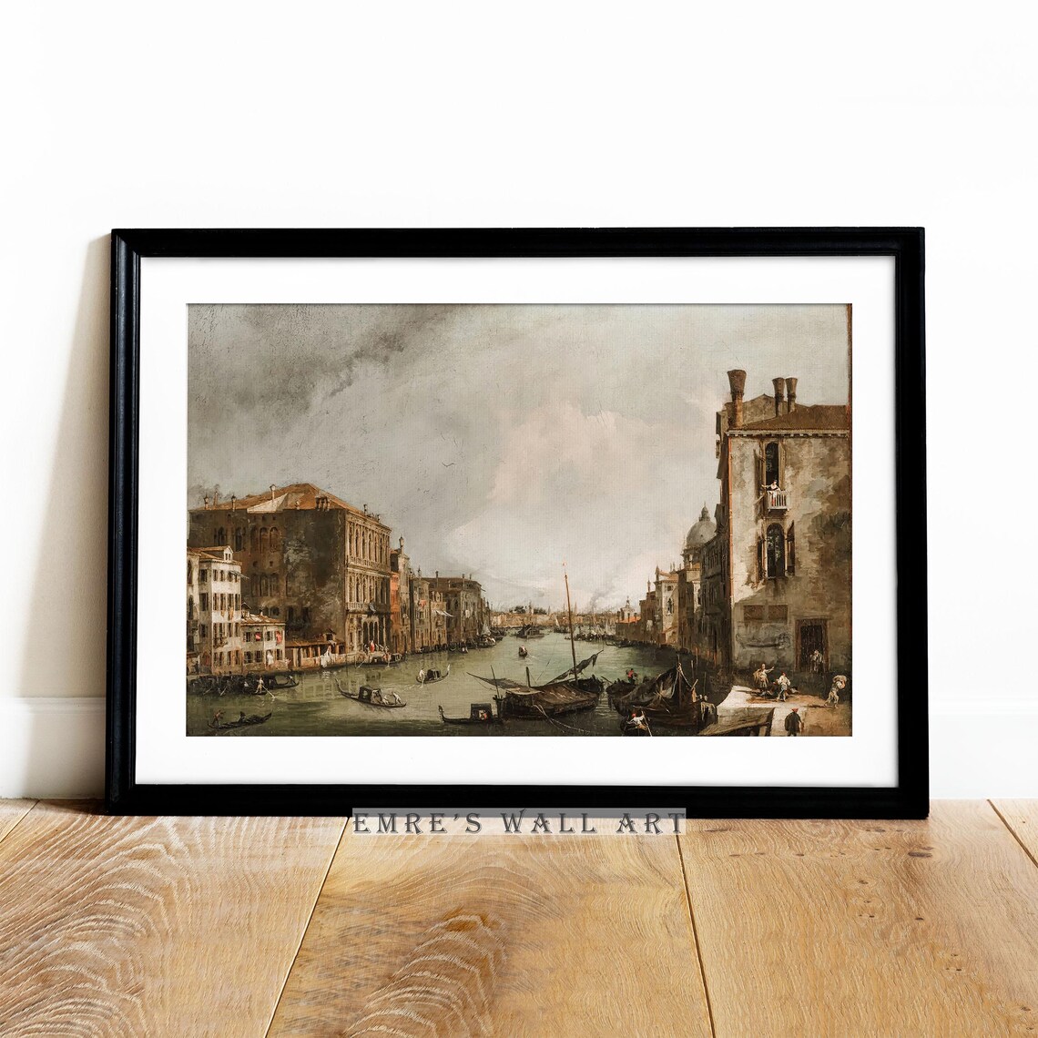 Retro City Landscape, Vintage Canal Art Print - Image 4
