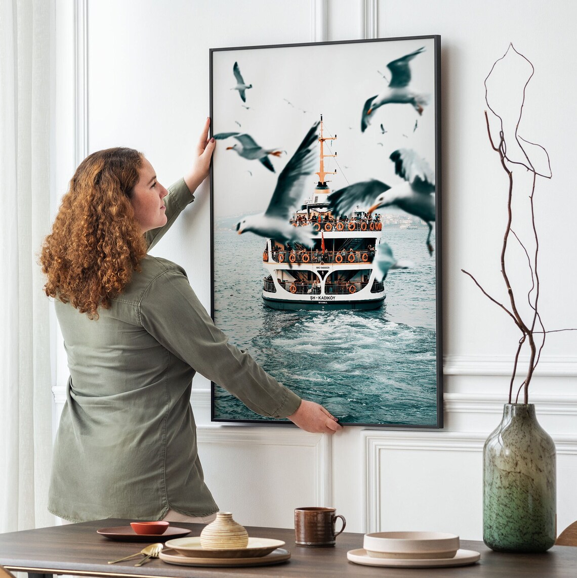 Istanbul Moody Coastal Art Print, Seascape - Image 4