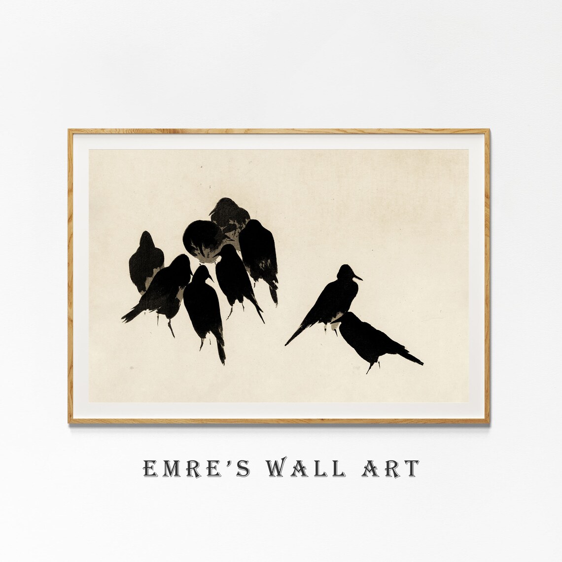 Vintage Bird Crow Art Print, Bird Sketch - Image 4
