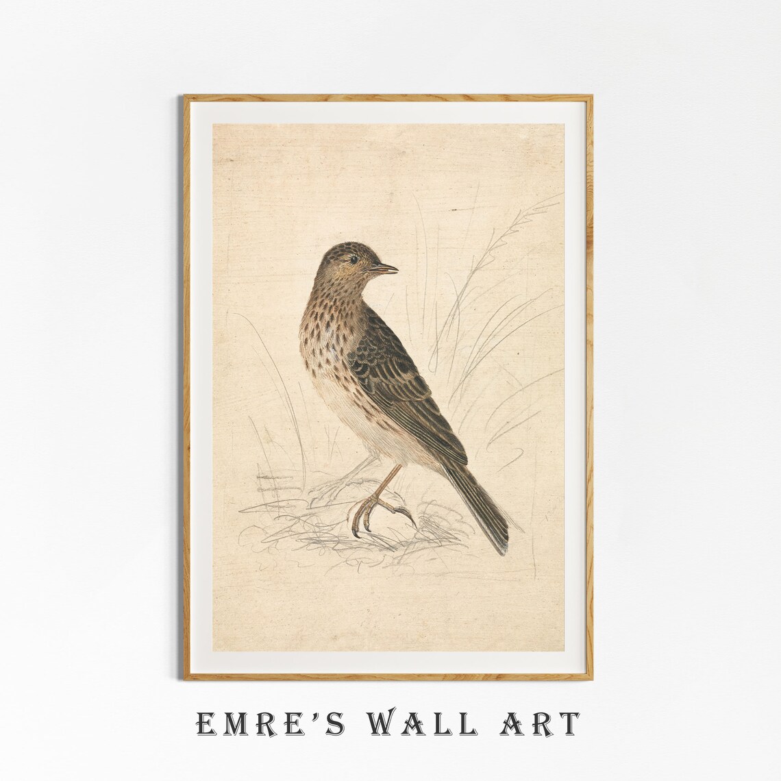 Vintage Bird Art Print, Neutral Farmhouse Decor - Image 4