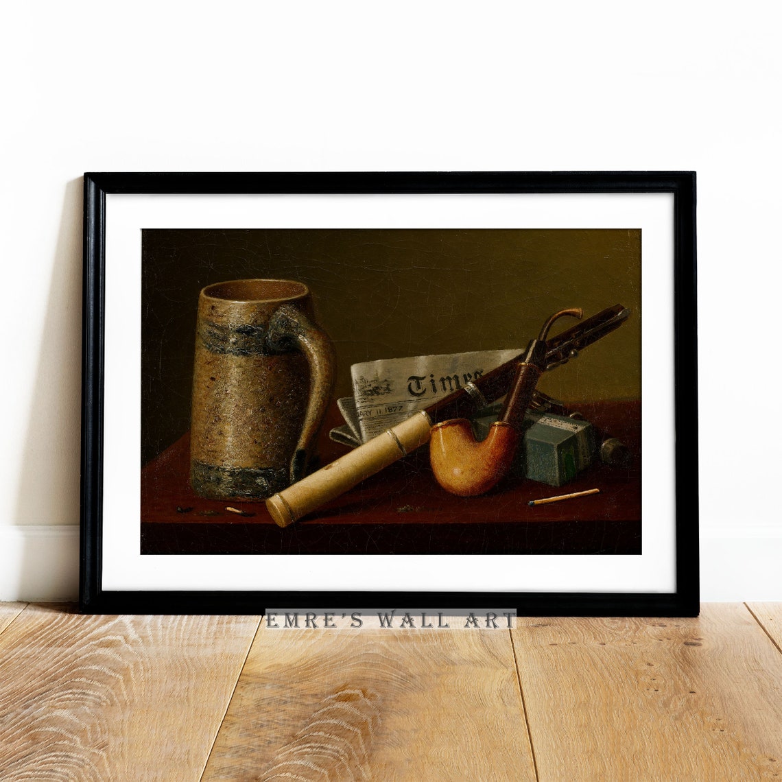 Vintage Still Life Oil Painting Print Moody Country Wall Art Dark Living Room Wall Decor Antique Warm Tone Painting - Image 4