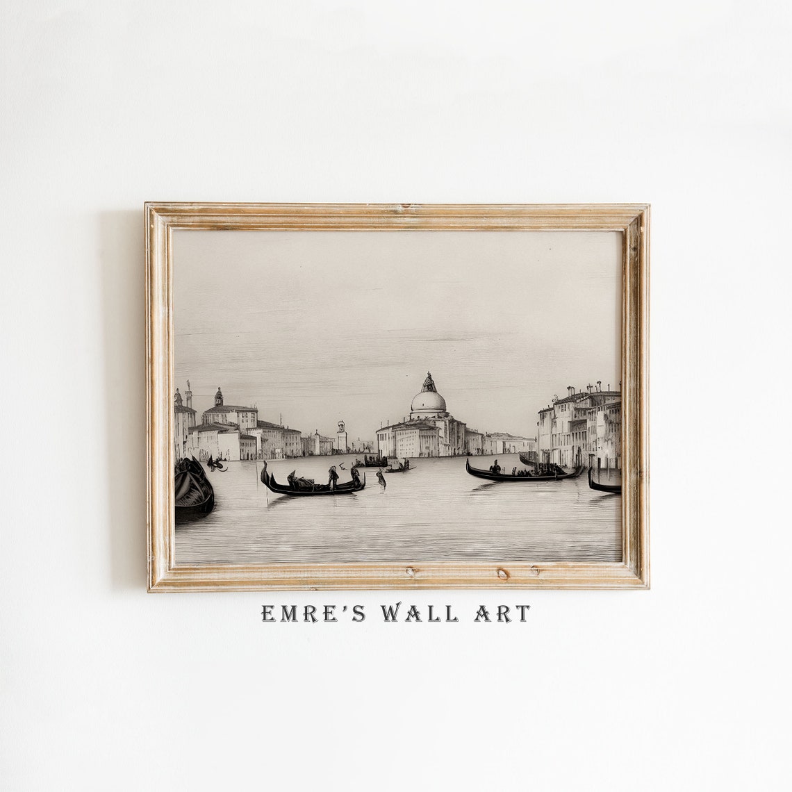 Venice Sketch, Antique Vintage Drawing