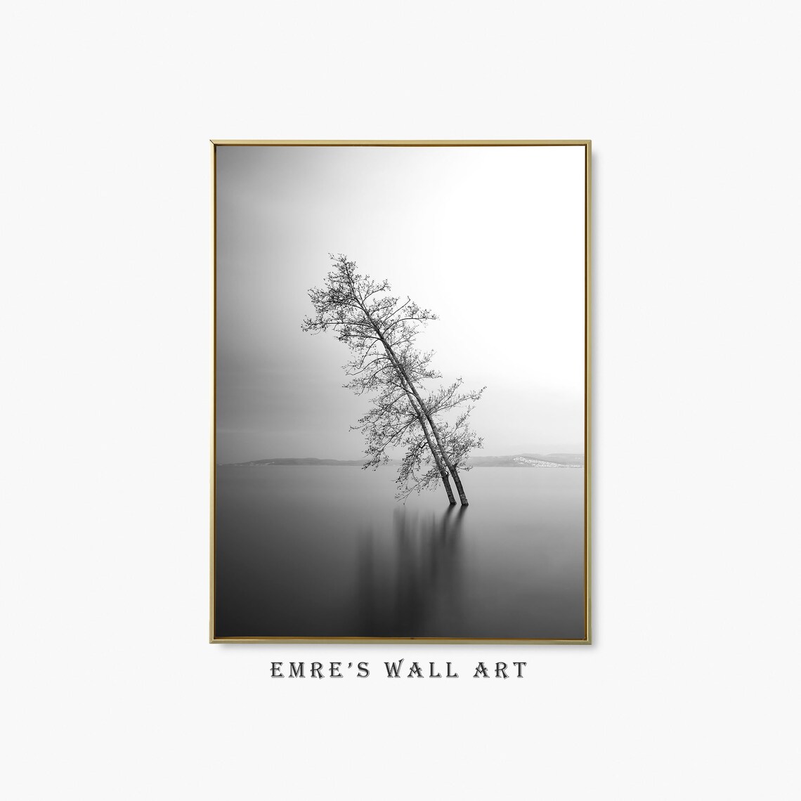Minimalist Tree Black And White Farmhouse Art Print