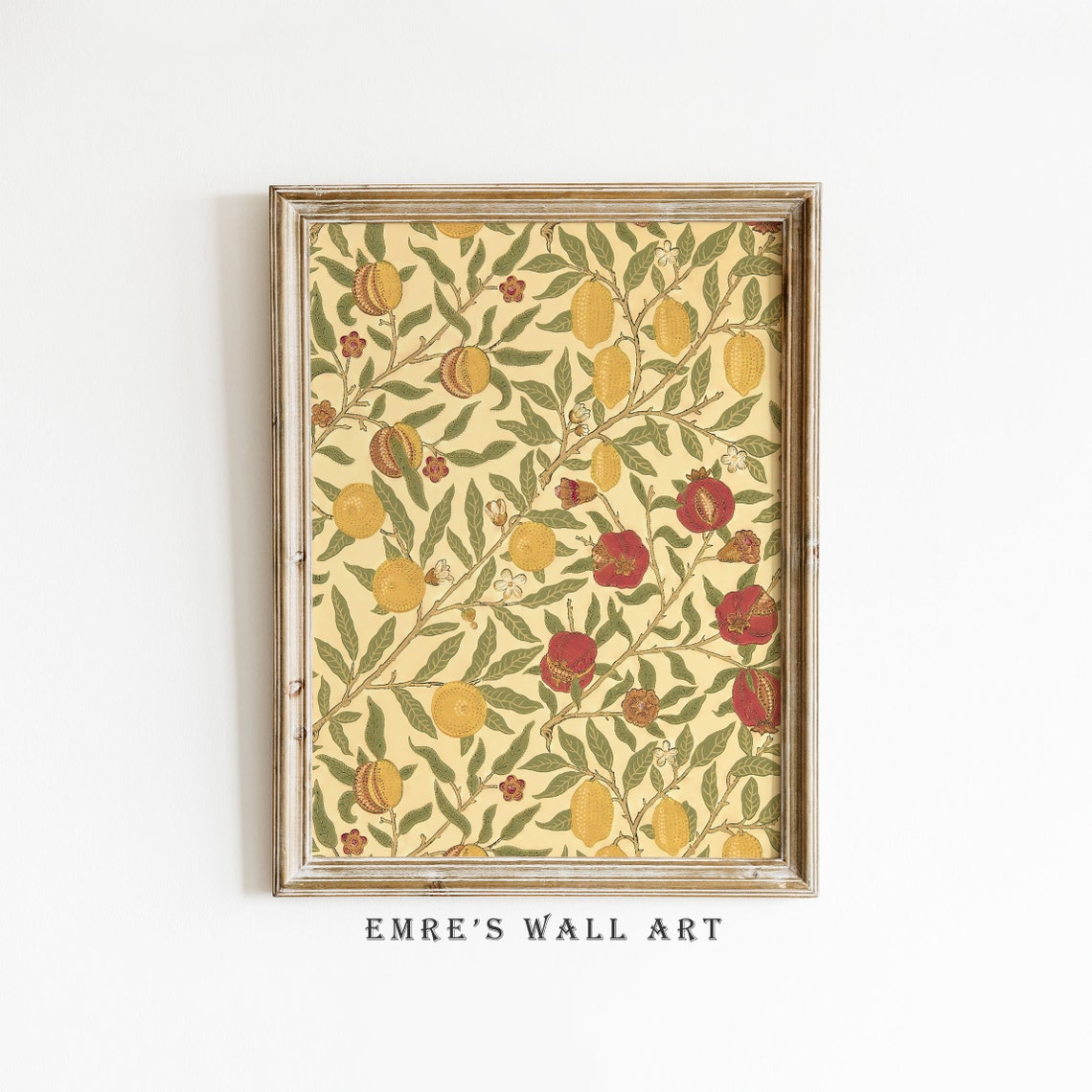 William Morris Fruit Pomegranate Wallpaper Floral Pattern Poster