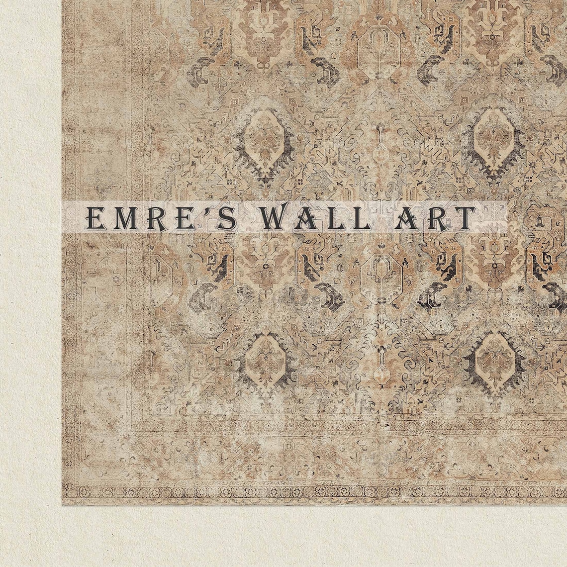 Antique Tapestry Vintage Textile Neutral Art Print - Image 3